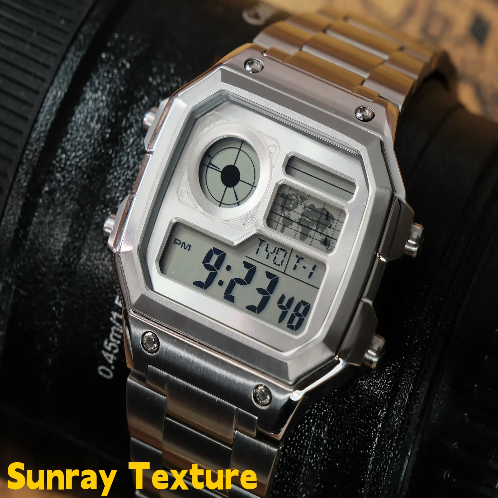 DIY Watch Dial Mod for Casio AE1200 Watch Faceplate Sunray Texture Japan Copper High Quality AE-1200 Watch Modify Accessories image 3