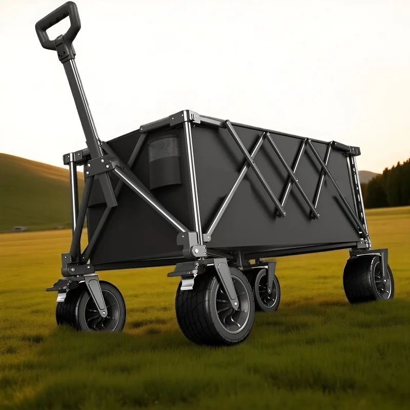 

Портативная складная тележка для кемпинга, компактная, легко хранить, не занимает много места, легкая и удобная для путешествий