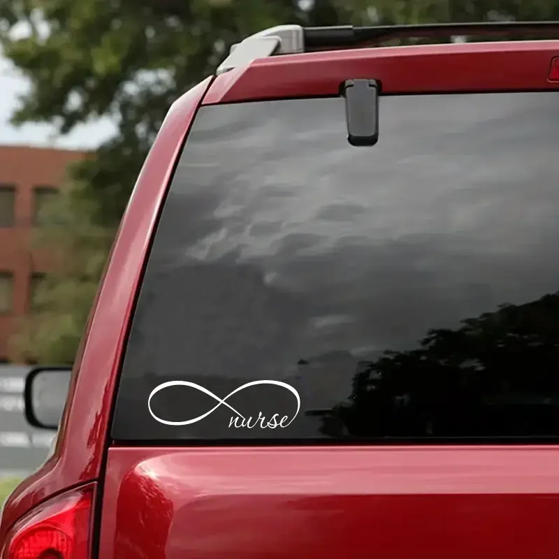 ملصق سيارة رمز الممرضة اللانهائية ، مضحك ، كمبيوتر محمول ، زجاجة ، شاحنة ، دراجة نارية ، طلاء السيارة ، نافذة ، صيد ، قارب ، لوح تزلج Dec #3