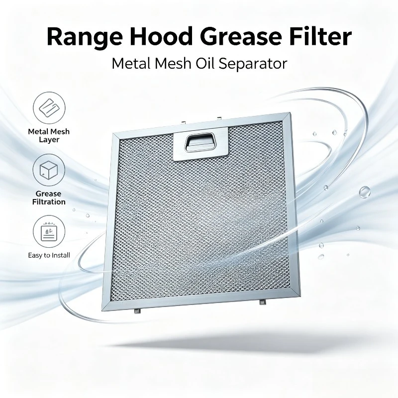 Range Hood Grease Filter Mesh, Replacement Oil Separation Net for Kitchen Cooker Hood Accessories