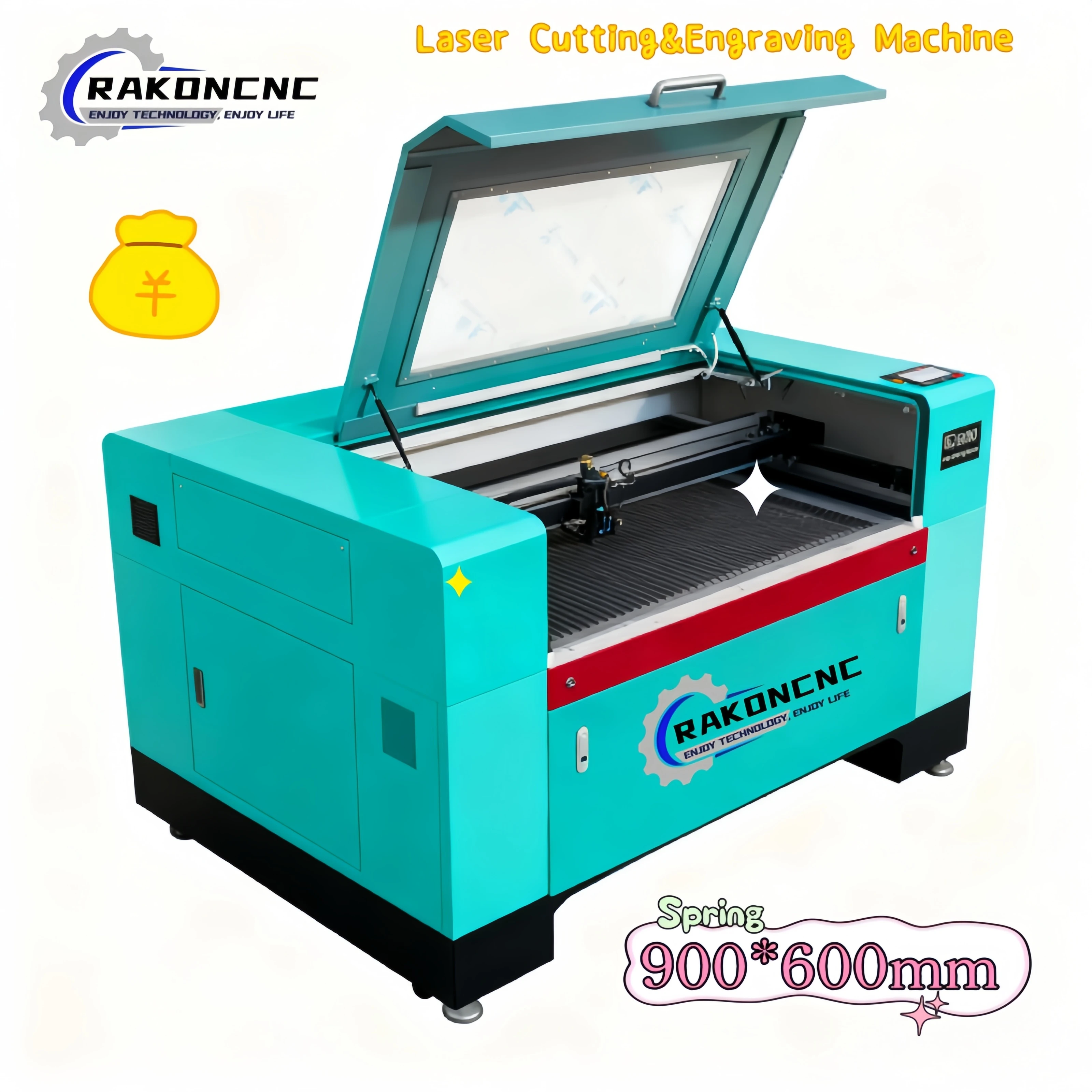 Hochpräzise 6090-CO2-Laserschneid- und Graviermaschine für Holz, Acryl, PVC, hochwertige Gravur, Fabrikpreis zum Verkauf