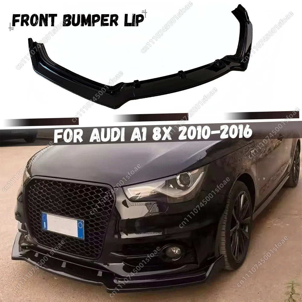 

Передний спойлер-диффузор (накладка на бампер) для Audi A1 2010-2016: Комплект для тюнинга кузова