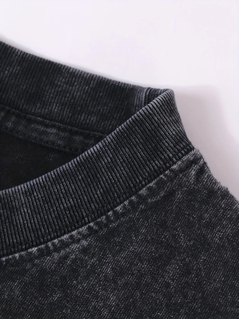 Herren T-Shirt Distressed Cotton Washed Sommer Retro bedrucktes T-Shirt Retro Kurzarm Herren T-Shirt Rundhals-Baumwoll-T-Shirt