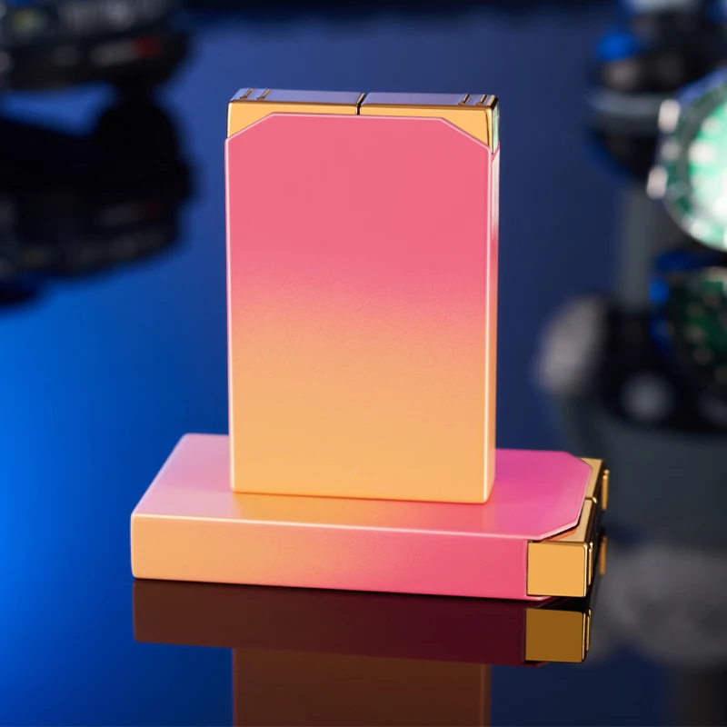 Premium Metal Windproof Lighter - Dual Flame  Convertible, Refillable Butane Inflatable Lighter for Multi-Purpose Use Cigar/Cand