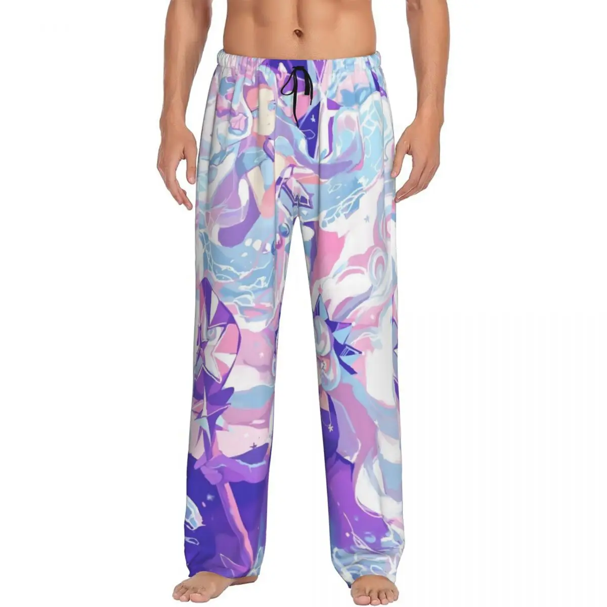 

Custom Printed C-Cookie Run Kingdom Pajama Pants for Men Game Cartoon Sleep Sleepwear Bottoms with Pockets