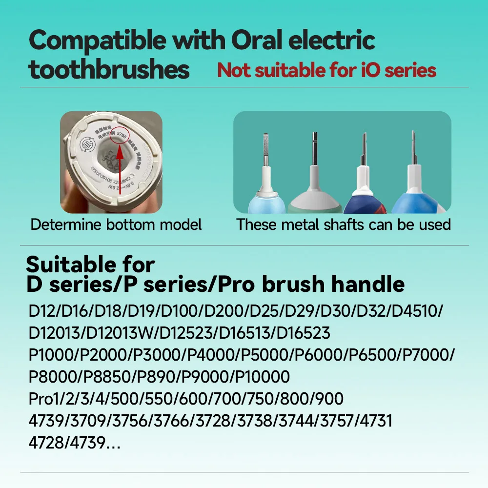 Nadaje się do końcówki elektrycznej szczoteczki do zębów Oral B Oral B Braun Oral B D12D10/P2000 uniwersalna głowica wymienna 2258