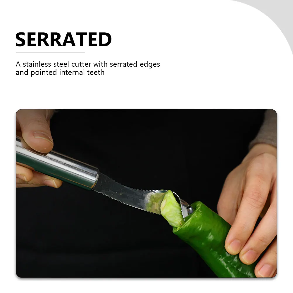 

4 Pcs Corer Tool Remover Tomato Stainless Steel Pepper Removers Accessories Removing for Chili