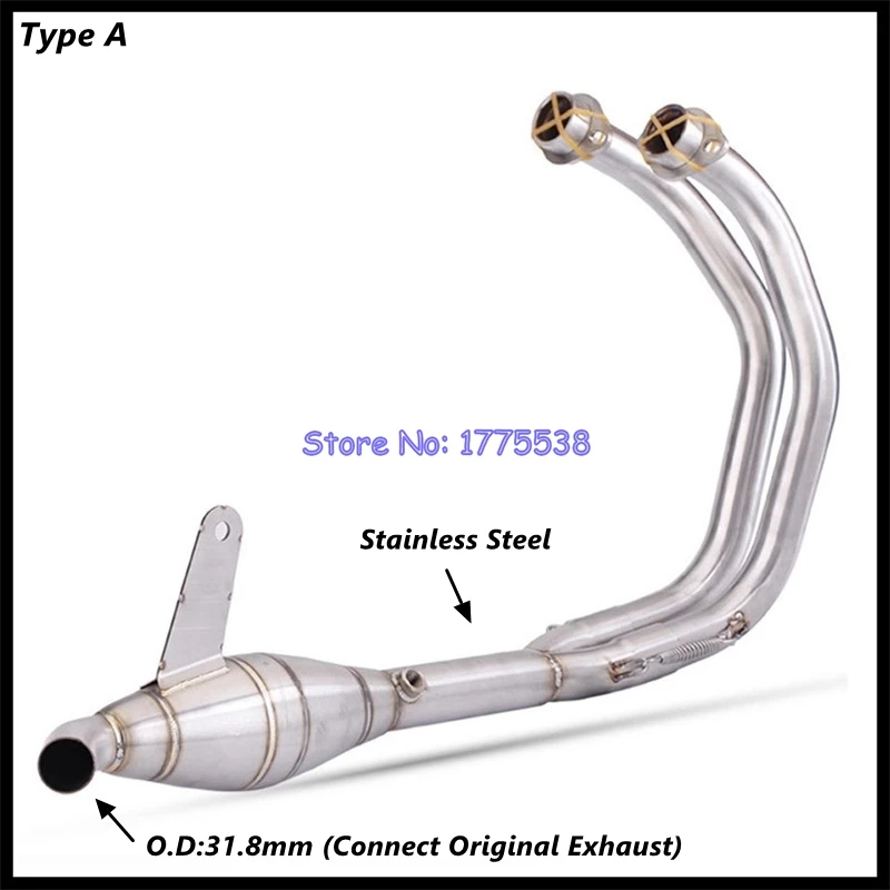 For Yamaha YZF-R25 R3 MT-25 MT-03 MT25 MT03 2014-2024 Motorcycle Exhaust System Header Manifold Connect Original Exhaust Muffler