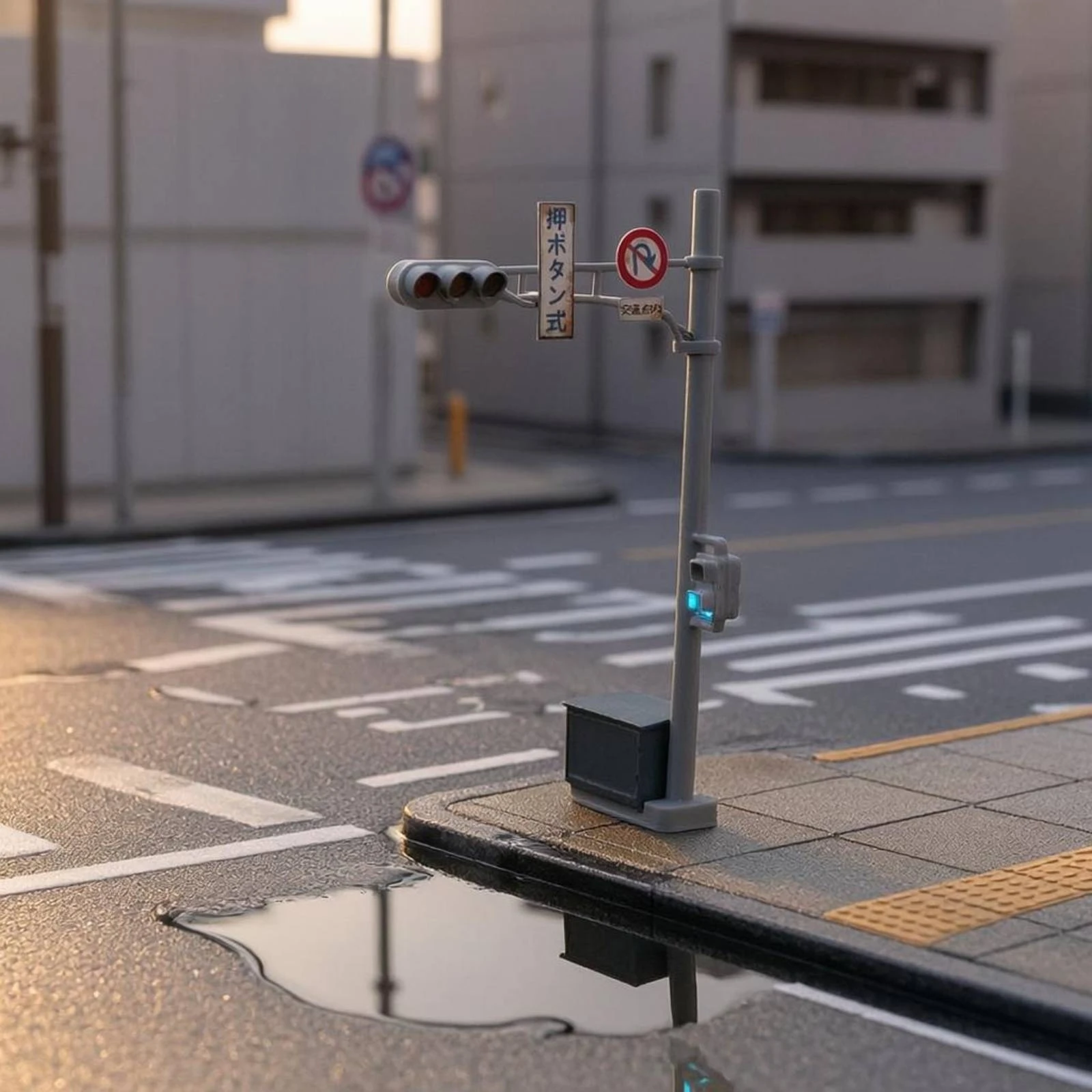 

1:64 Scale Traffic Light Vivid Colors Miniature Traffic Light Model Sturdy Wear-Resistant