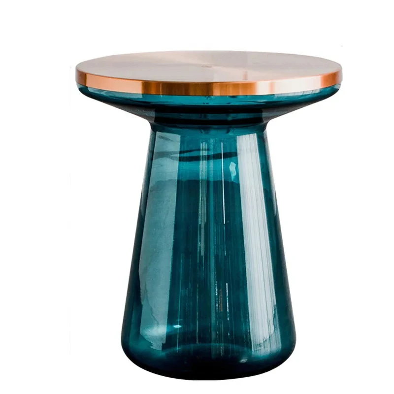 Nordic Transparent Glass Bells Coffee Table for Living Room Furniture Home Designer Creative Small Apartment Ins Sofa Side Table