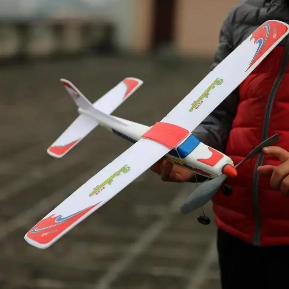 DIY Rubber Band Powered Airplane Red&White 410*515*210mm Outdoor Science Popularization Rubber-powered