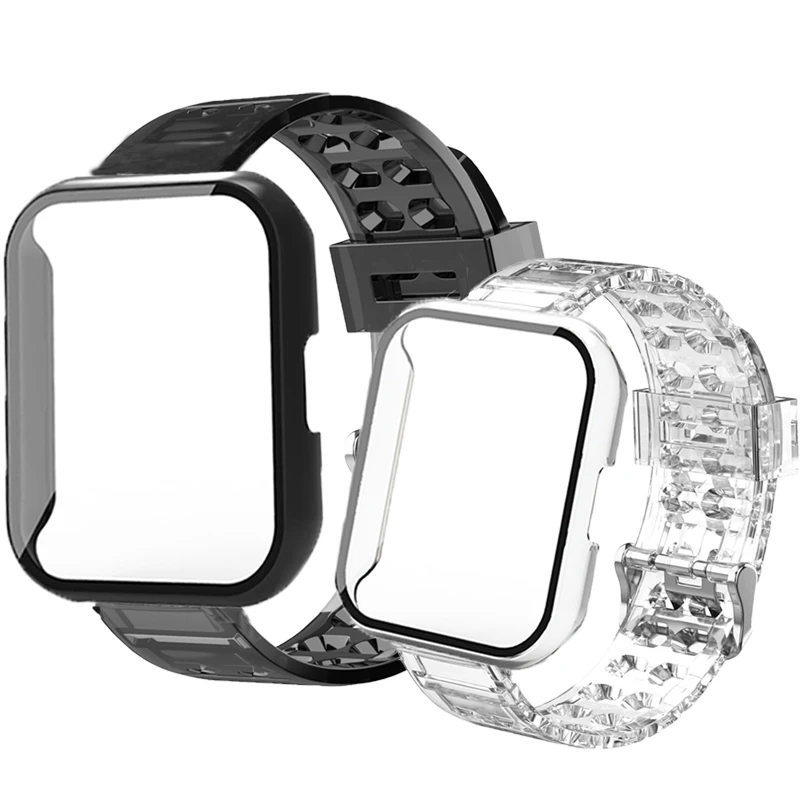 

For Xiaomi Redmi Watch 3 Active Lite Case Protective Shell Bumper Strap Silicone Band Clear TPU Bracelet Belt