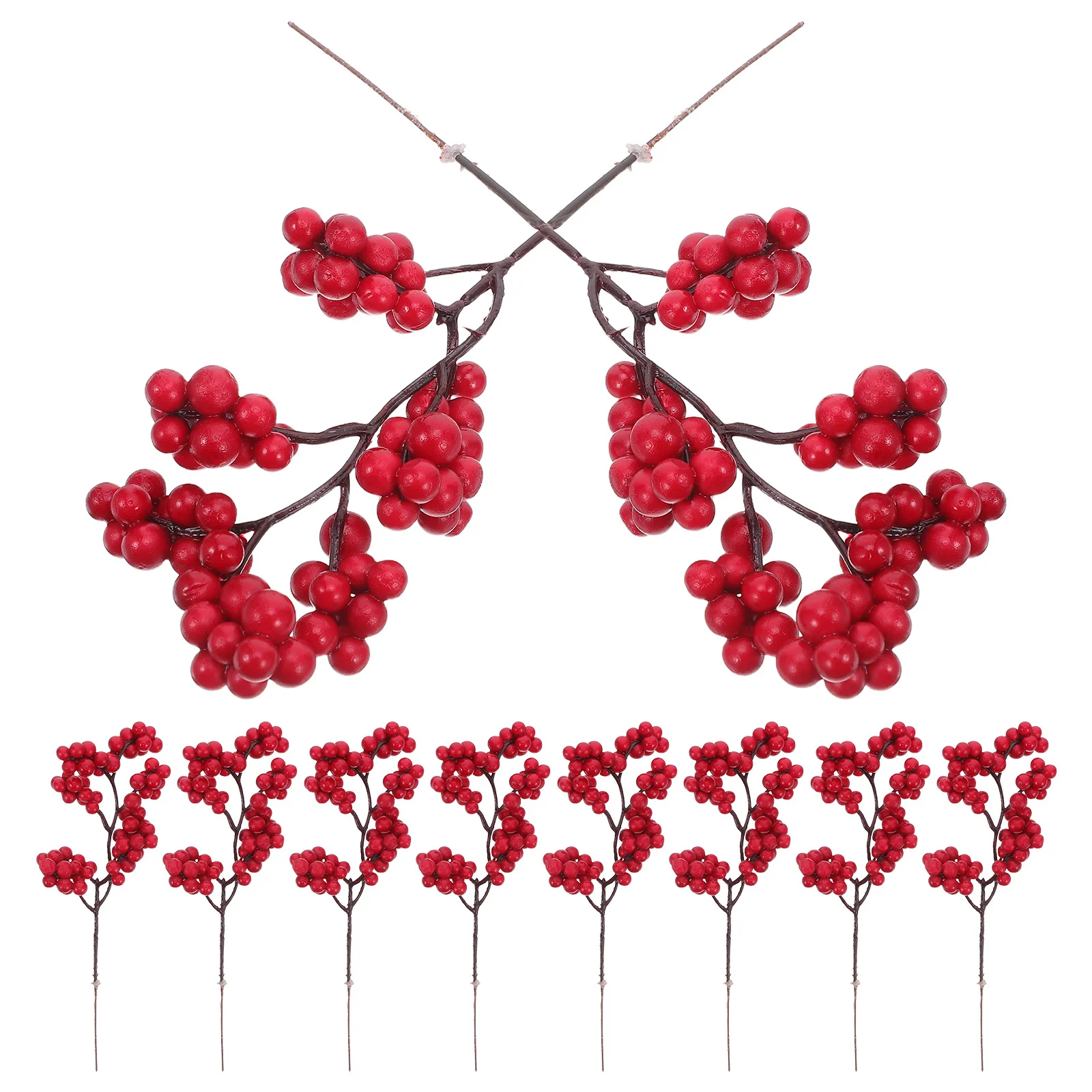 

10Pcs Christmas Simulation Berry Branch Decor Premium Material DIY Table Decoration Xmas Berry Ornament Christmas Adornment