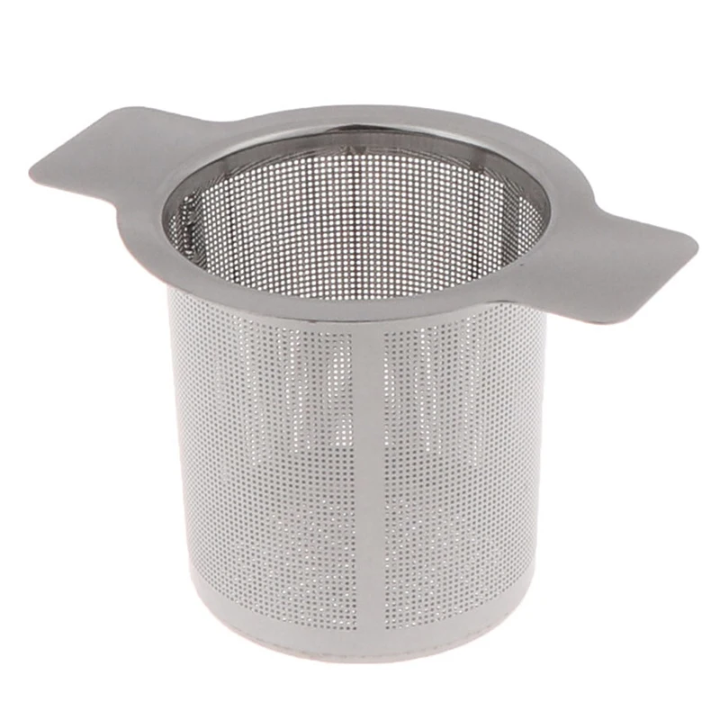 【CCA】304 Stainless Steel Double-ear Tea Leak Household Double-handle Tea Filter Tea Filter Tea Set Accessories Mate Infuser Bar