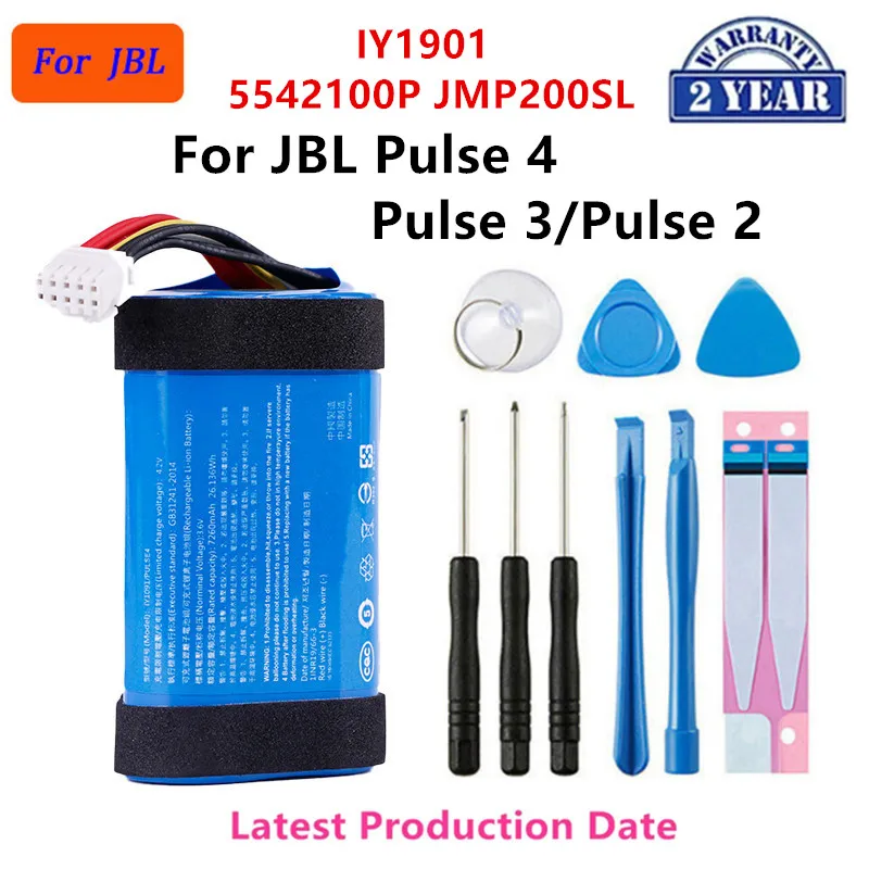 

Brand New Battery IY1901 5542100P JMP200SL Battery For JBL Pulse 4 Pulse 3 2 Bluetooth Speaker Replacement Battery+Tools