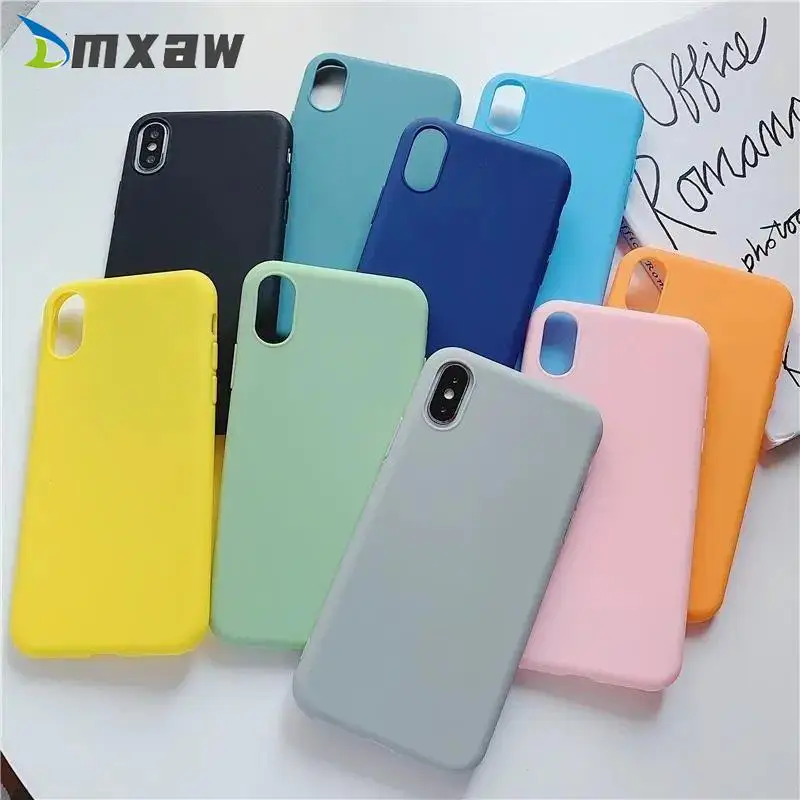 For Vivo S5 Y19 Z1 V17 Pro Neo Nex 3 A S V15 Pro Y17 Y15 Y12 Y11 X27 X23 Phone Case Cute Matte Solid Candy Simple Silicone Cover