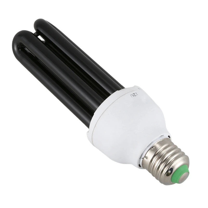 Imagem -03 - Luz Negra Fluorescente Ultravioleta uv Lâmpada Cfl Lâmpada Forma Potência Reta Tensão: 40w dc 12v 2x E27 40w