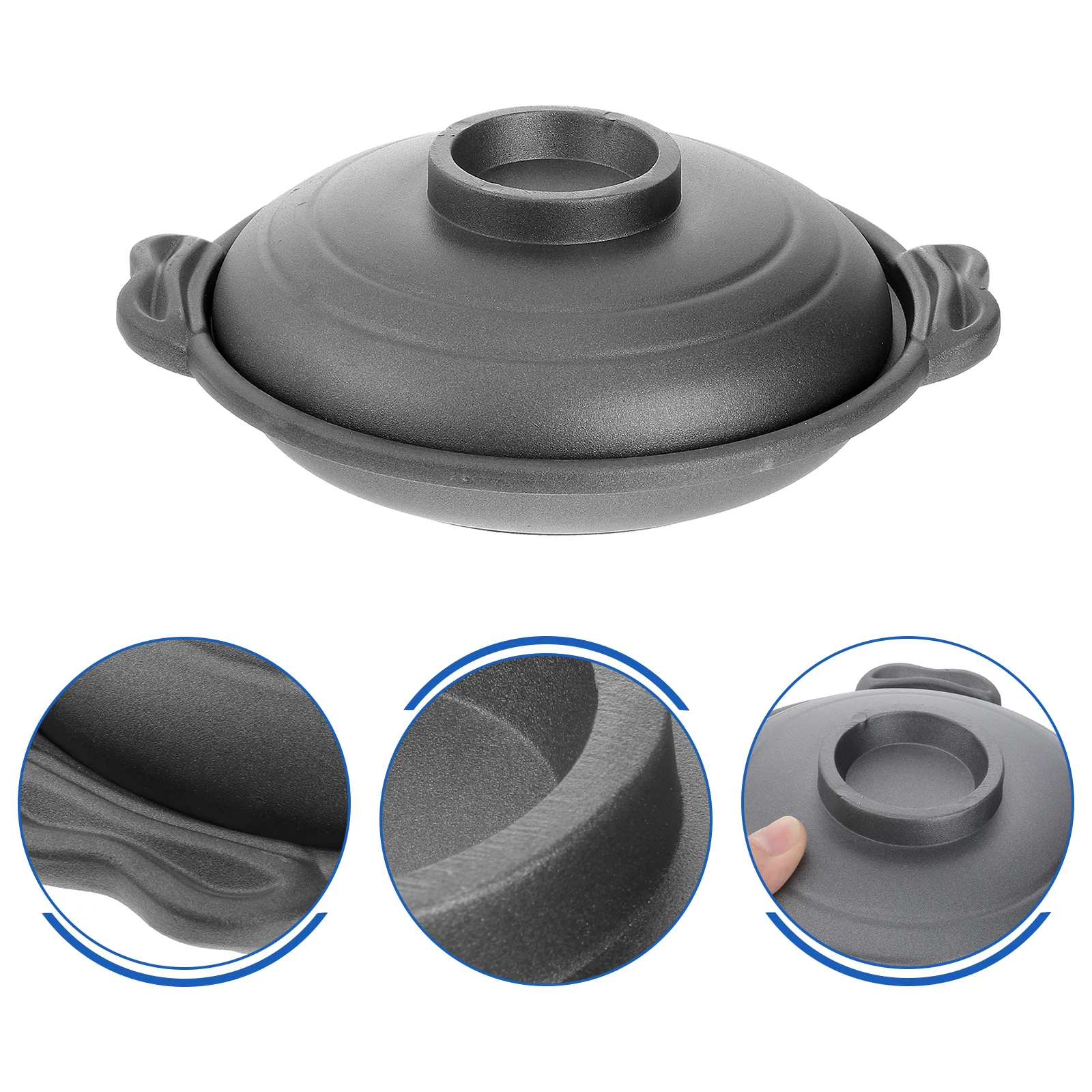 

Rice Container Household Food Steamer Ceramic Casserole Stew Pot Non Stick Thick Wall Long Use Cooking Kitchen Bar