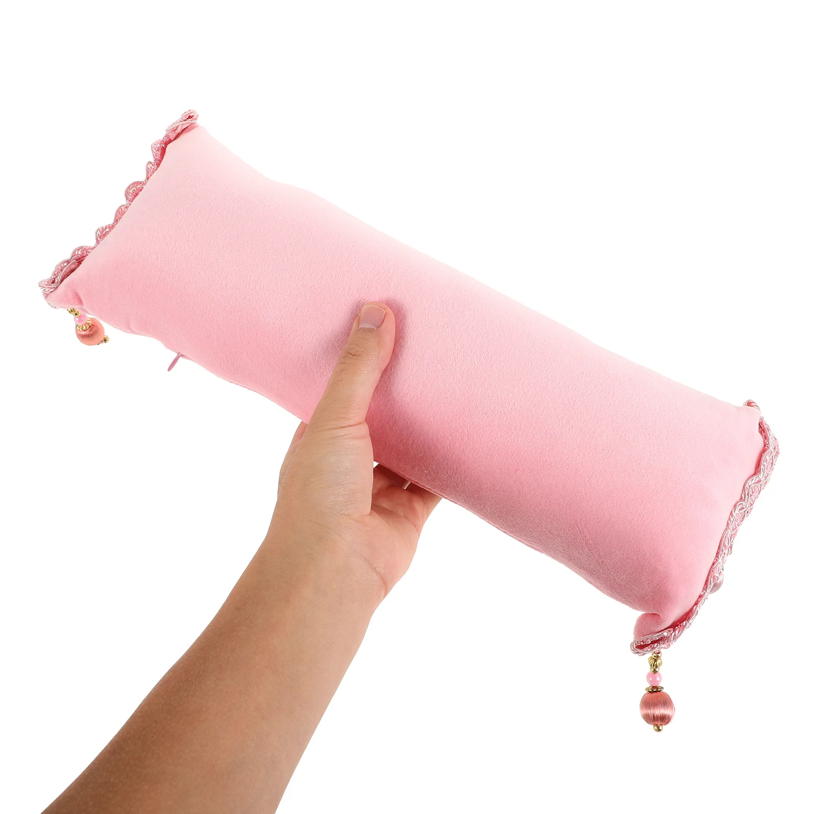 مسند يد للأظافر عتيق مع تصميم شرابة، غطاء قابل للإزالة وقابل للغسل، دعم ذراع إسفنجي مريح لمكتب الأظافر #4