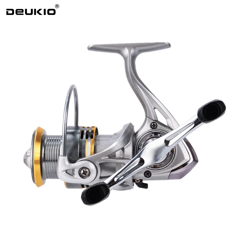 Carrete Spinning DEUKIO Doble Maneta 5.2:1 Bobina Metálica 8kg - imagen 2