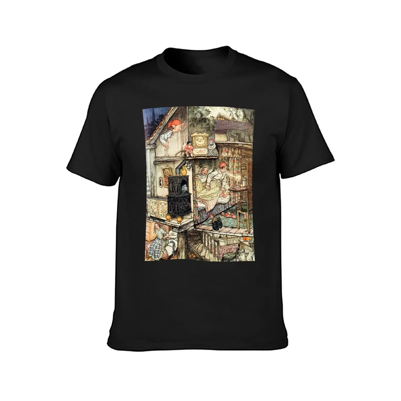 The Goblin and the Provision Dealer - Arthur Rackham T-Shirt customs design your own blacks tees Men's t-shirt