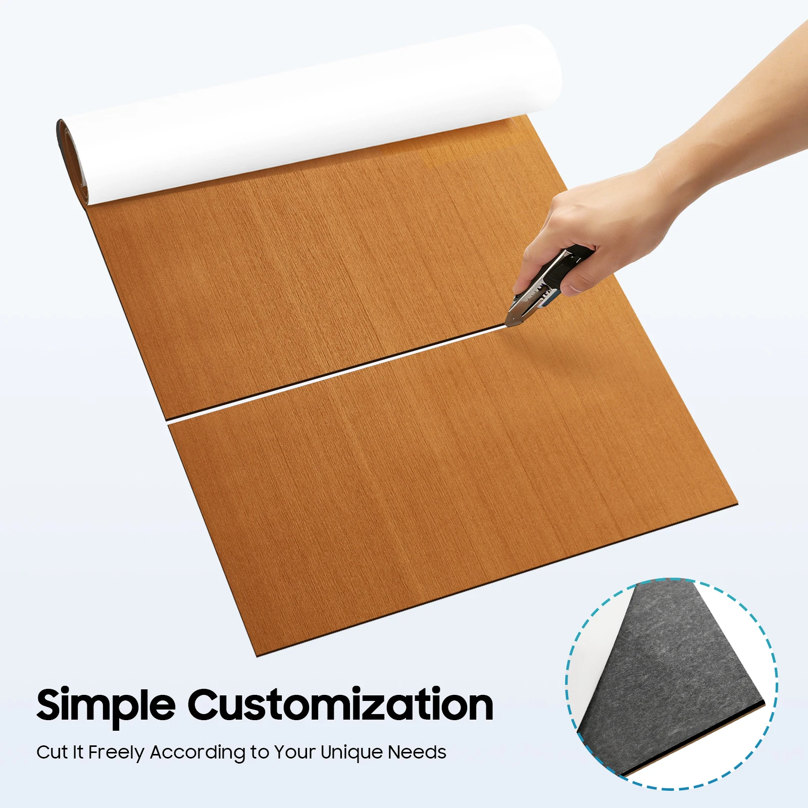 

Самоклеящийся противоскользящий коврик из ЭВА-пены для палубы лодки, 240x90 см, толщина 6 мм, для яхт, автодомов, каяков