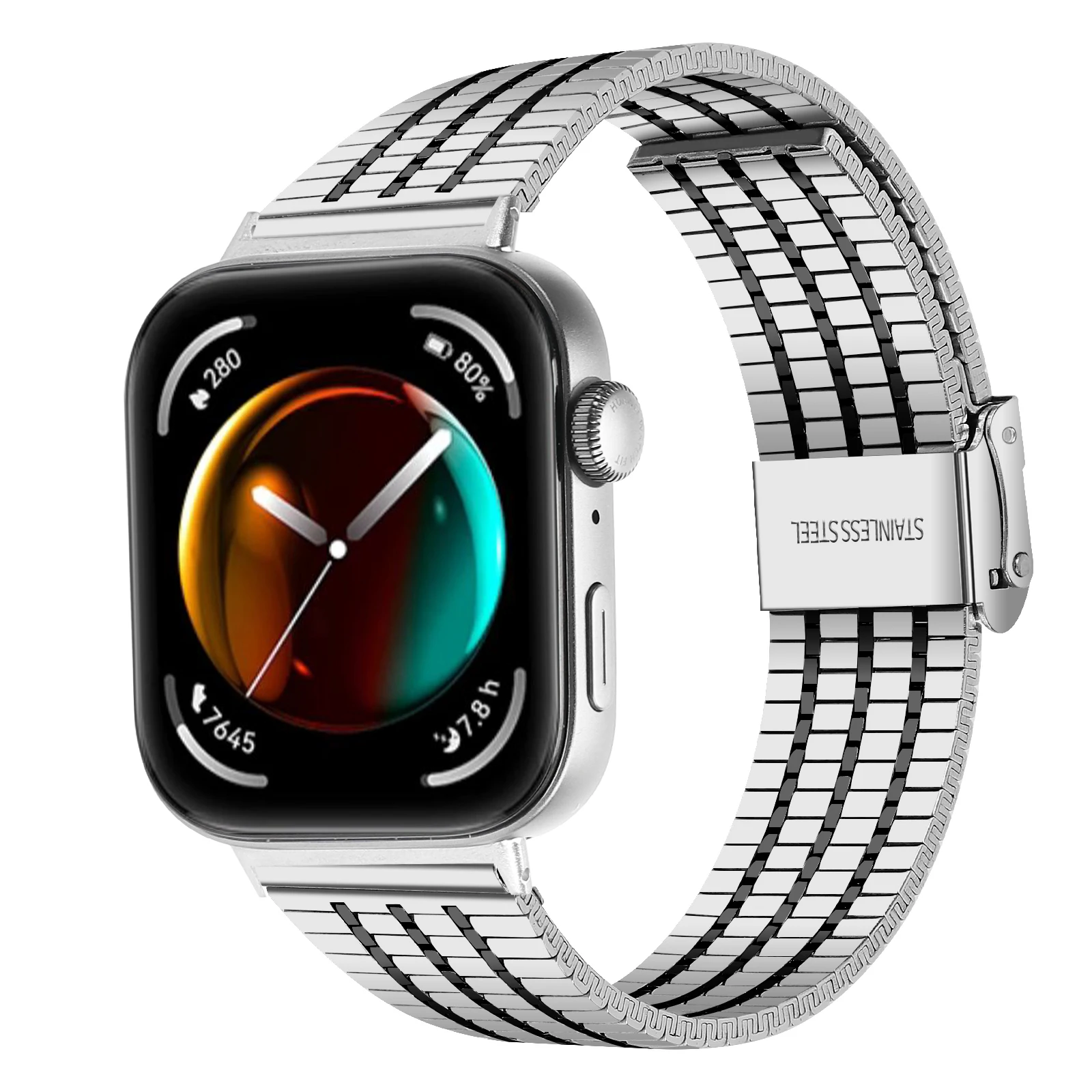 For Huawei Watch Fit 3 Strap Stainless Steel Smart Watch Luxury Seven-beads Metal Bracelet Correa for Huawei Fit 3 Accessories image 2