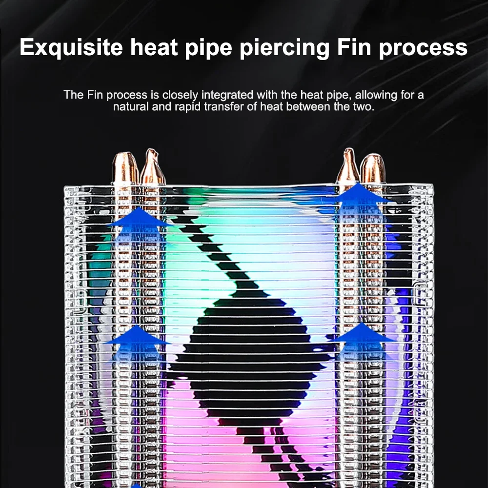 SEJISHI M40/M60 CPU Ventilador de refrigeração 3pin para Intel LGA1150/1151/1155/1156/1366/1200 AMD/AM3/AM4 X99 X79 Processador Cooler CPU cooler