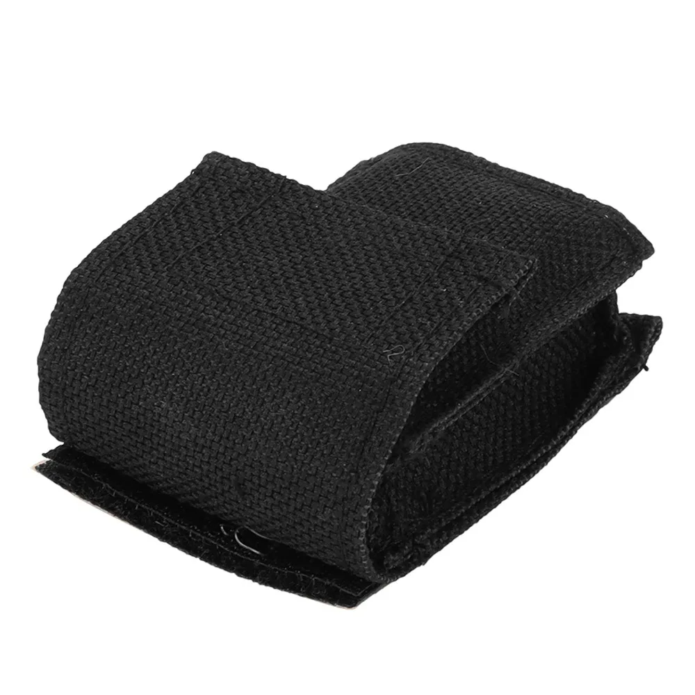 2PCS Durable Canvas Material Bass Battery Case Black Color Battery Pouch Organizer Guitar Accessory Set For Bass Guitar