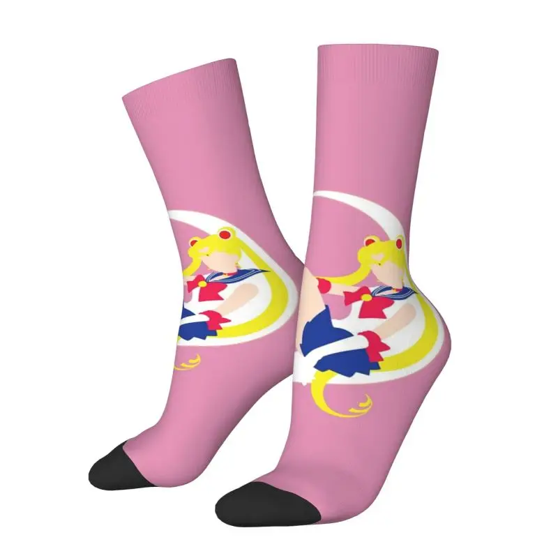 

Custom Anime Sailors Wings Dress Socks for Men Women Warm Fashion Novelty Crew Socks