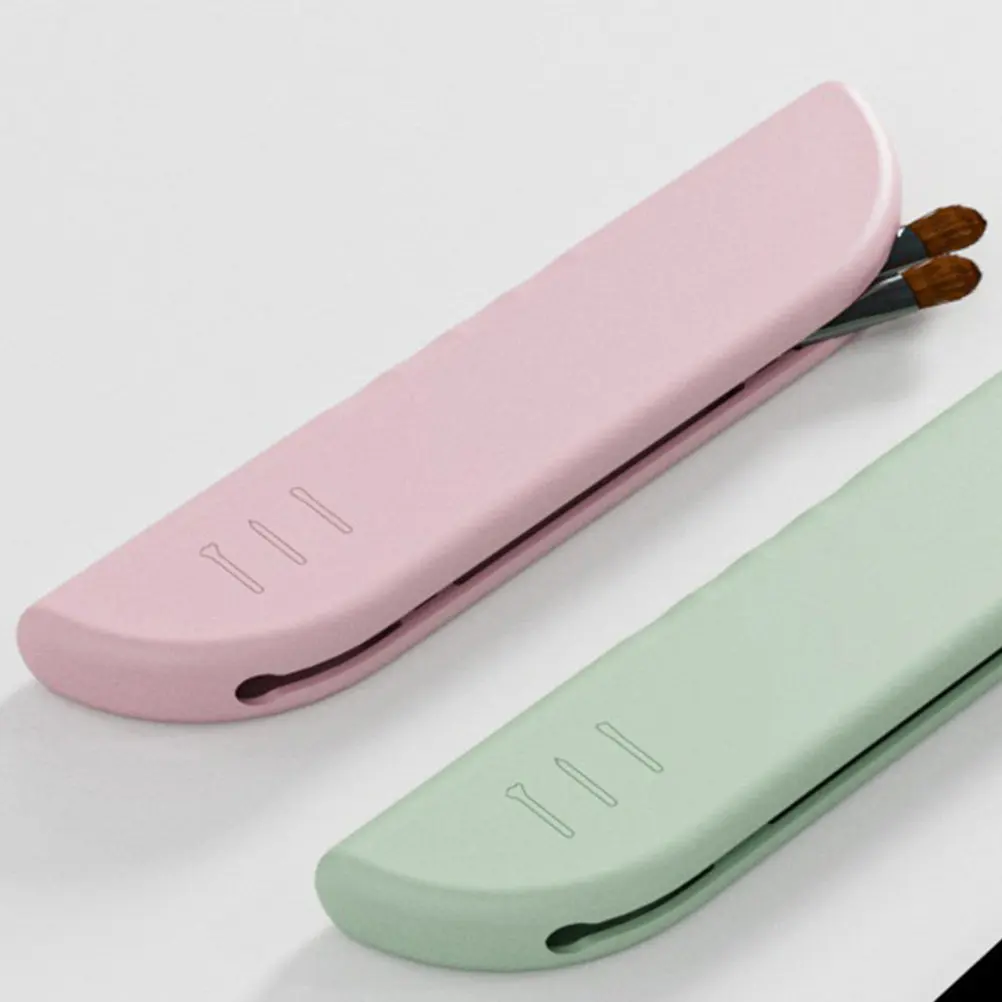 

Silicone Makeup Brush Organizer Holder Travel Portable Pouch for Eyeshadow Foundation Lip Brushes Desktop Purse Storage