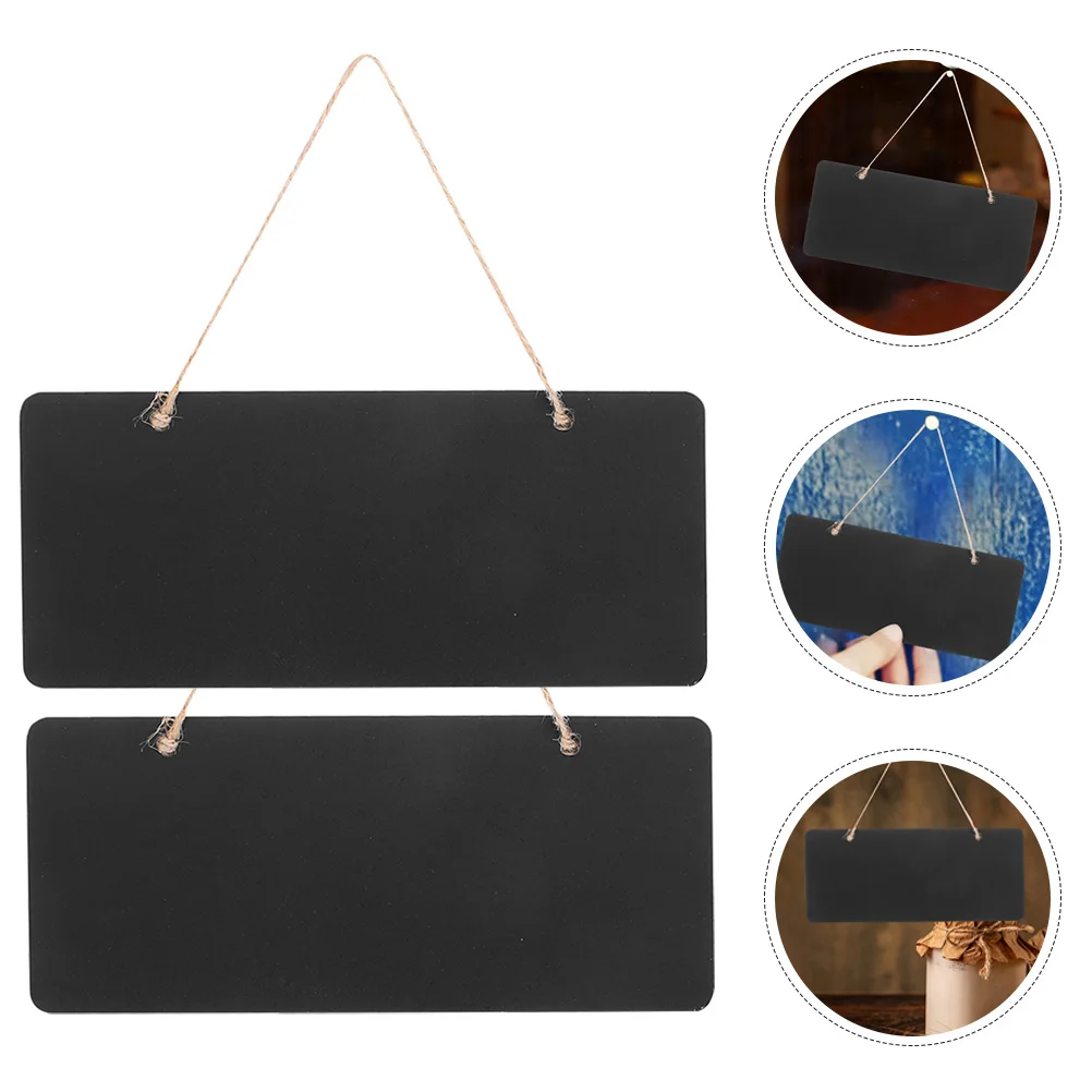 12 Pcs Writing Board Mini Chalkboard Hanging Signs Pendant Tag Tags Basswood Labels