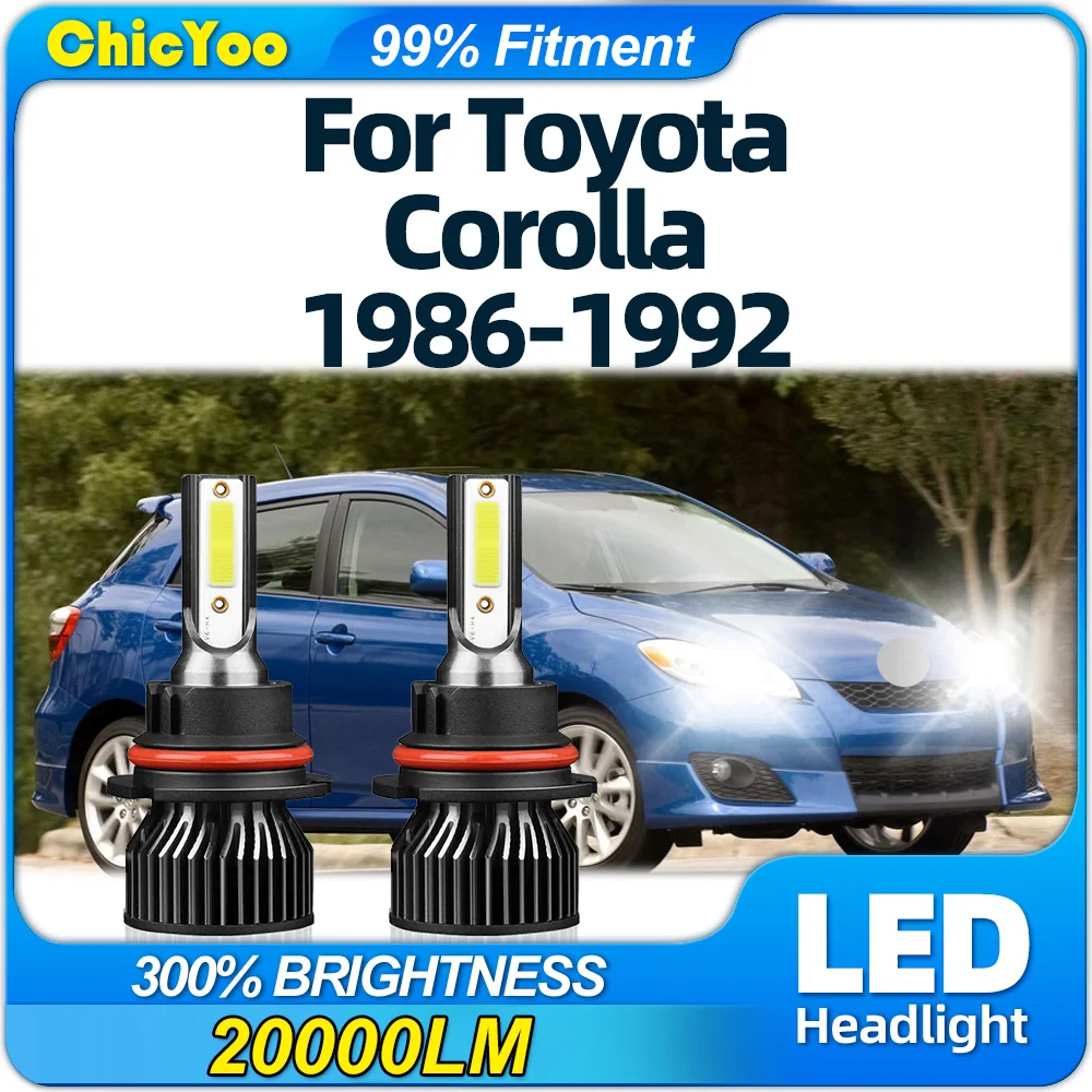 

20000LM Car LED Headlight Bulb 120W Auto Headlamps 12V 6000K High Low Beam For Toyota Corolla 1986 1987 1988 1989 1990 1991 1992