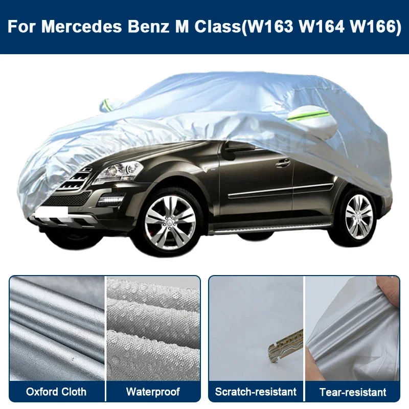 

Outdoor Full Car Cover For Benz M Class W163 W164 W166 with Reflective Strips Waterproof Snowproof Dustproof UV Protection