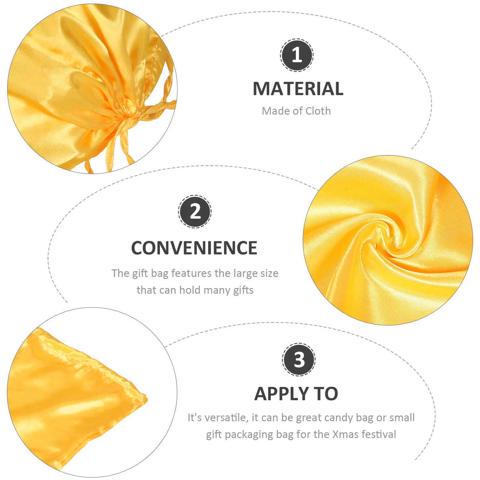 

Large Christmas Gift Bag Santa Claus Reusable Drawstring Pouch For Party Favors Candy Storage Packaging Container Party