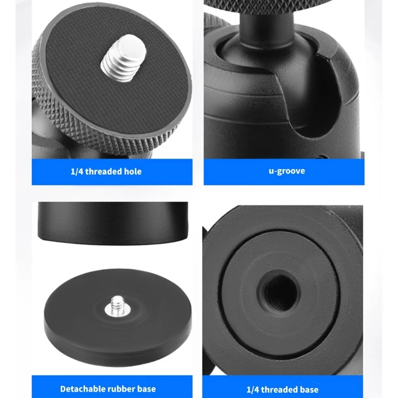 حامل كاميرا مغناطيسي يدور 360 درجة للعمل 5 حامل حامل تثبيت محمول مع محول 1/4 بوصة