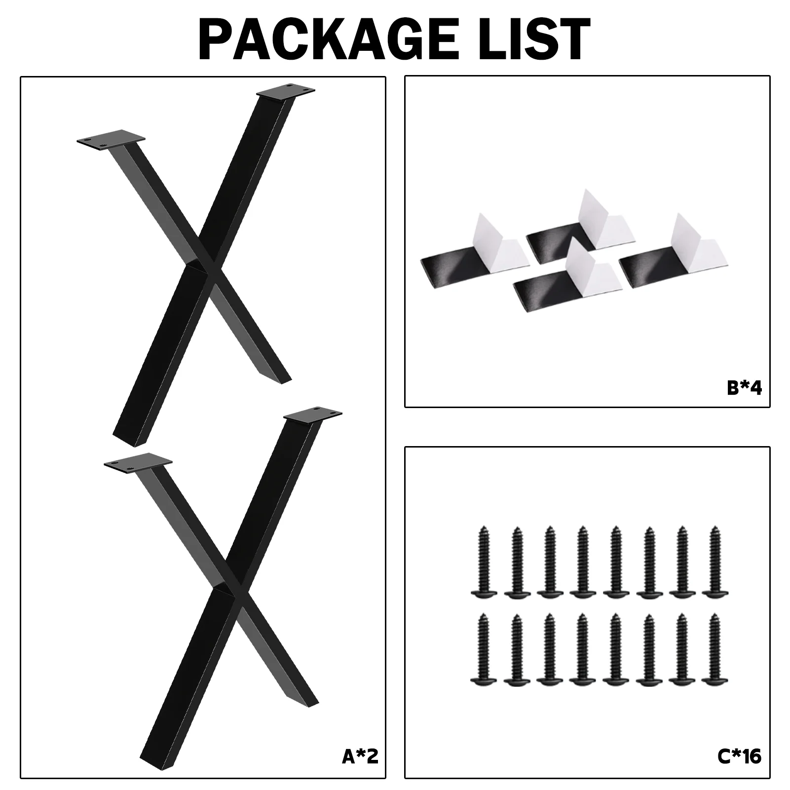 Tischbeine Metall 76cm, Tisch rahmen x Form, Tischbeine schwarz, Couch tischbeine, Tisch fuß für DIY Esstisch, Konferenz lasche