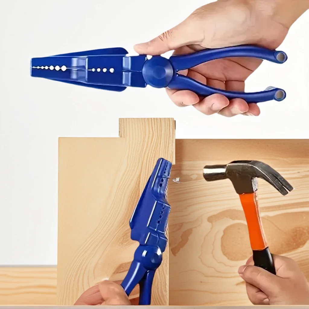

​​Nail Clamps & Protective Hammer Set - Multi-Purpose Pliers for Long/Short Nail Fixing Tools​​