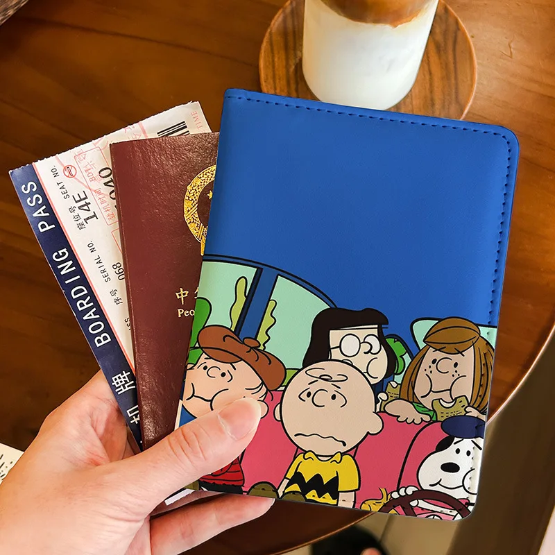 

Snoopyed Cute Cartoon Card Holder ID Badge Holder Protective Case Multi-Function Passport Holder Portable Travel Organizer