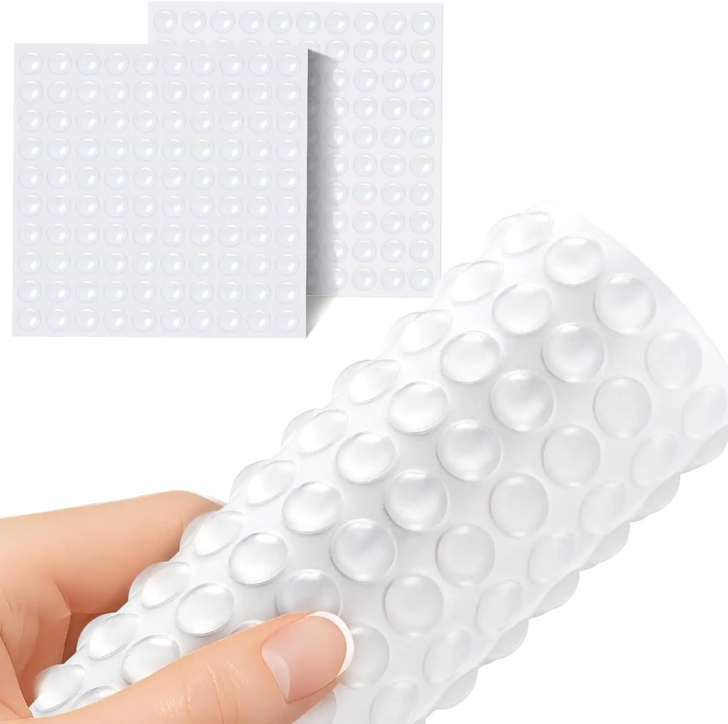 100Pcs Clear Rubber Feet Pads for Cabinet Door Cupboard Furniture Laptop Self-Adhesive Round Silicone Bumpers Stopper Dots