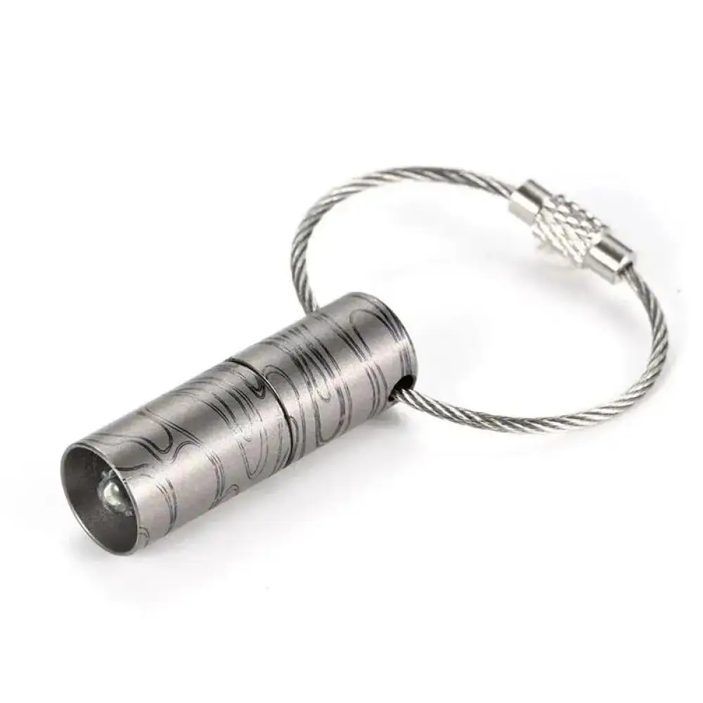 High Quality KF00 Titanium Alloy Mini Keychain Small Flashlight EDC Keychain Pendant Flashlight( No Battery)