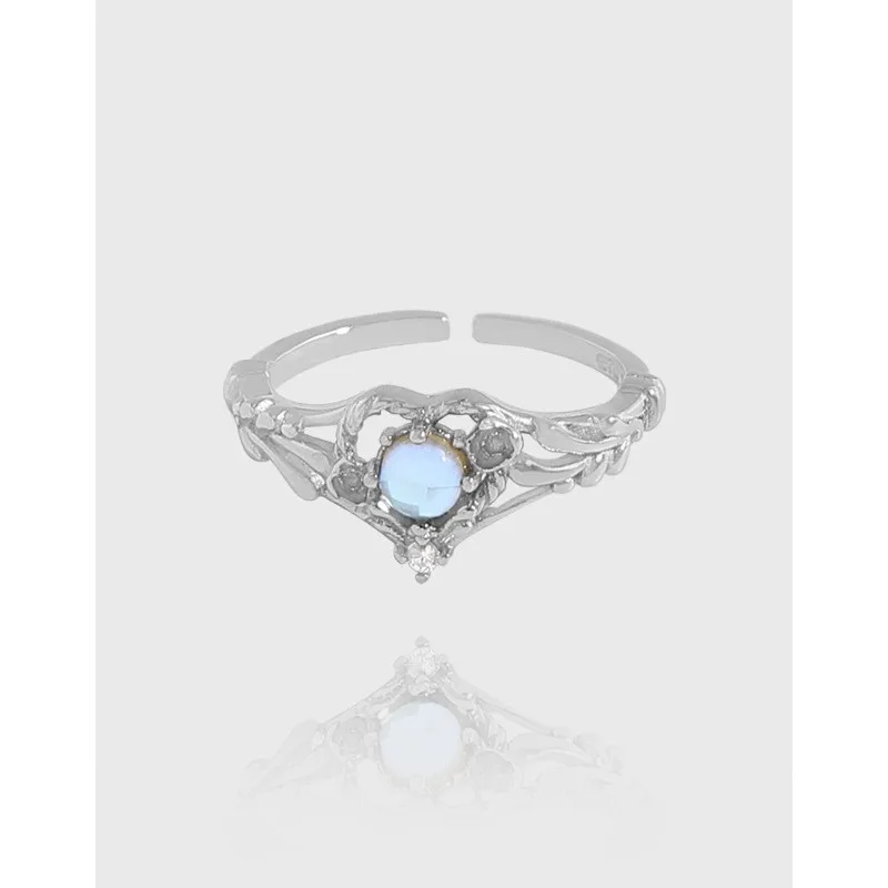 

Корейское серебряное кольцо INS Heart Moonstone - стерлинговое серебро S925 с инкрустацией (женское)