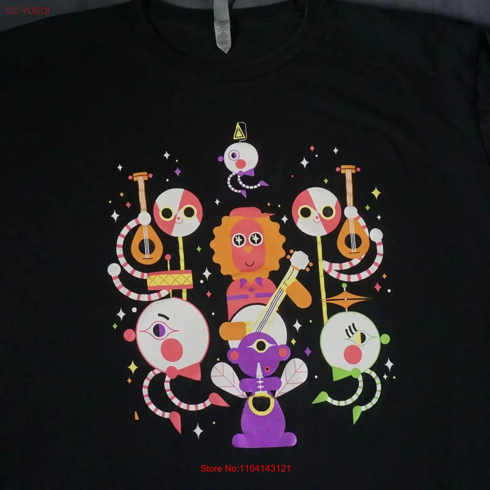 Camiseta Bob Baker Marionette Theater para hombre, talla XL, con estampado gráfico vintage lavado de la Banda de Marionetas de Highland Park, Los Ángeles, para uso diario