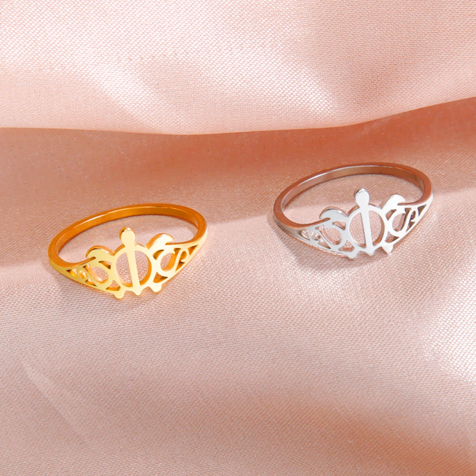 COOLTIME Meeres schildkröten ring für Frauen Männer Edelstahl Meeres tier Fingerringe Ozean Surfer Modeschmuck Strand party Geschenk – Detail 4