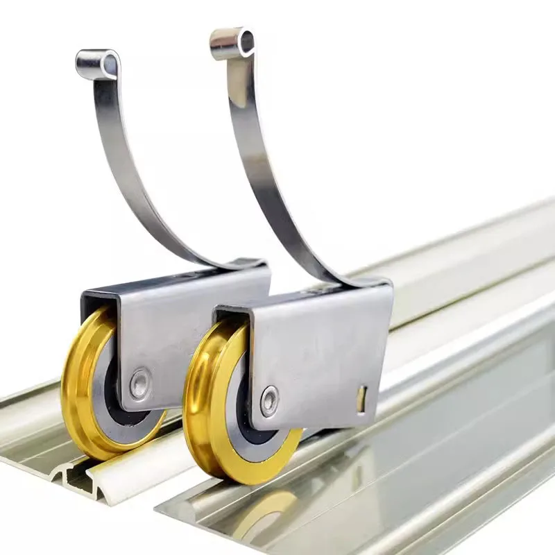 Wardrobe Closet Sliding Door Pulley Stainless Steel Bathroom Partition Glass Wheel Furniture Caster Part