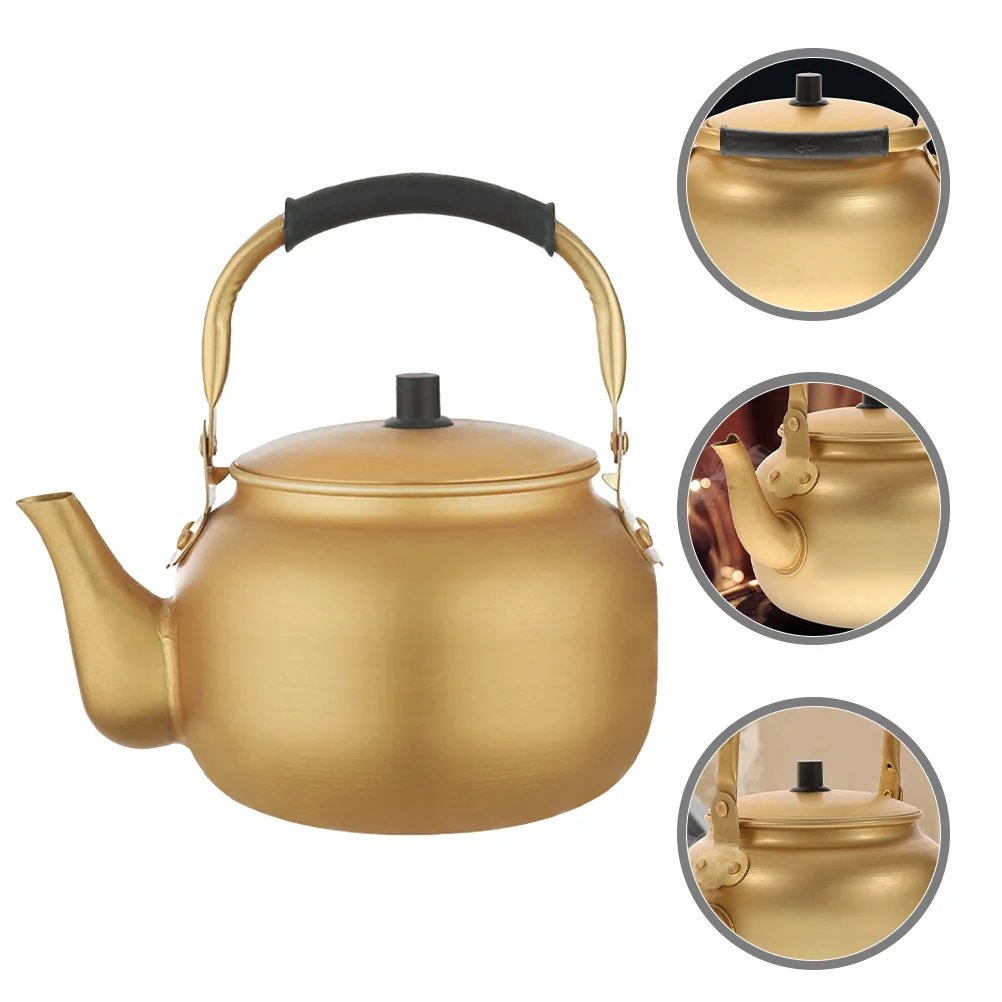 

Vintage Aluminum Kettle Teapot Metal Durable Water Stovetop Boiler Boiling Korean Style