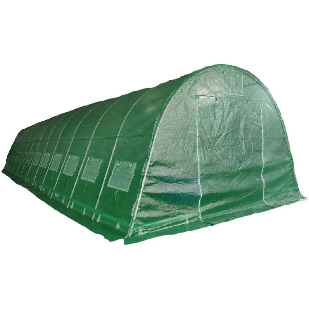 

40'x13 Greenhouse Heavy Duty Hothouse Nursery,Large Walk-in Tunnel Design Greenhouses for Outdoor, Frame and Reinforced PE Cover