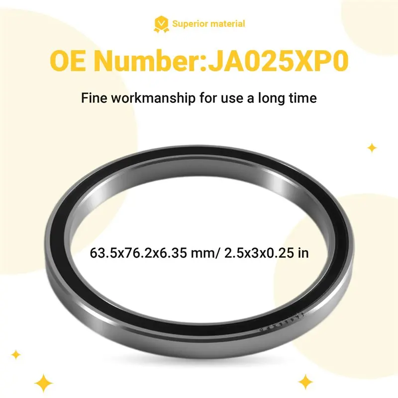 ABMI-JA025XP0 Sealed Type X Thin Section Ball Bearings(2.5X3x0.25 Inch) 63.5X76.2X6.35 Mm,