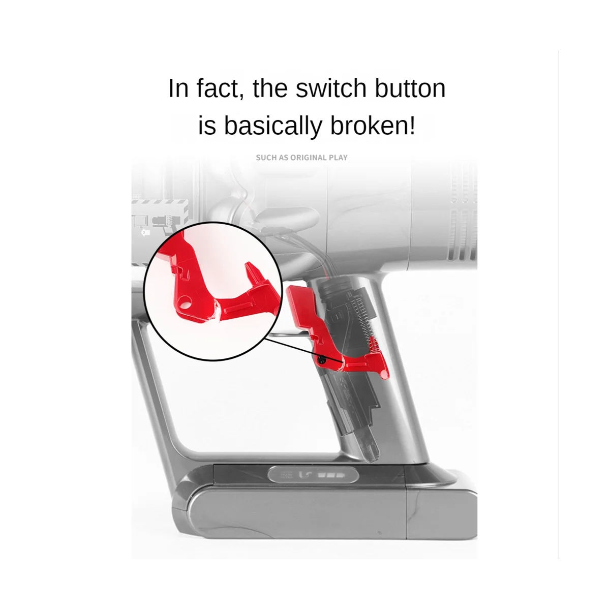 Кнопка переключения и блокировка пускового механизма для Dyson V11 V10, версия запасная часть для пылесоса, переключатель пускового механизма