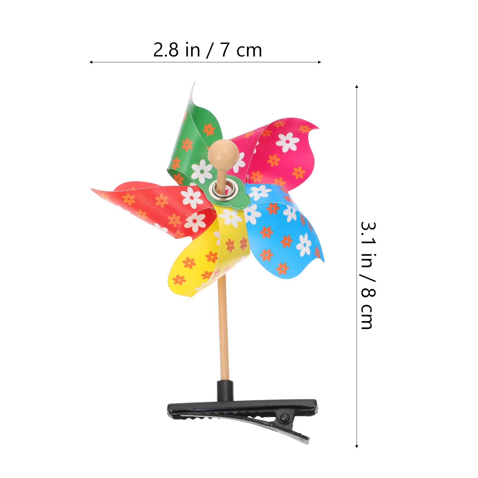 20 個子供用ヘアピン耐久性のある装飾的な風車デザイン女の子のためのアウトドアアクセサリーベビーヘッドドレス子供用ヘアピンアウトドアヘアウェア